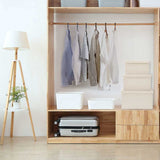 VIDAXL 3-Teile-Speicherbox Set Stapelbar Staubcremefarbe