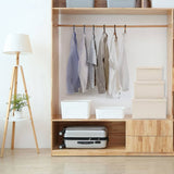 VIDAXL 3-Teile-Speicherbox Set Stapelbar Staubcremefarbe
