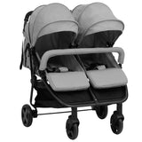 Vidaxl Twin Buggy Stahl hellgrau und schwarz