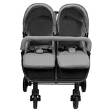 Vidaxl Twin Buggy Stahl hellgrau und schwarz