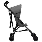 Vidaxl Kinderbuggy Stahl hellgrau und schwarz