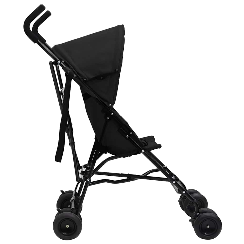 Vidaxl Kinderbuggy Staal Anthrazit -gelenkt und schwarz
