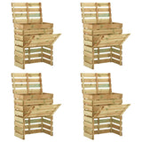Vidaxl Gartenkompostbehälter 4 ST 80x50x100 cm imprägniertes Kiefernholz