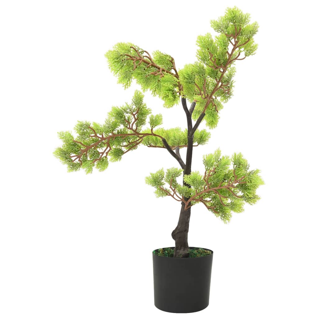 Vidaxl Kunstpflanze mit Topf Zypresse Bonsai 60 cm grün