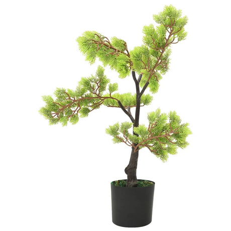 Vidaxl Kunstpflanze mit Topf Zypresse Bonsai 60 cm grün