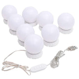 Vidaxl Spiegelbeleuchtung mit 8 LED -Lampen warmes Weiß und kaltes Weiß