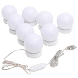 Vidaxl Spiegelbeleuchtung mit 8 LED -Lampen warmes Weiß und kaltes Weiß