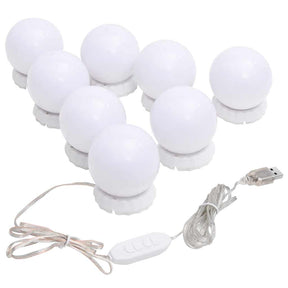 Vidaxl Spiegelbeleuchtung mit 8 LED -Lampen warmes Weiß und kaltes Weiß