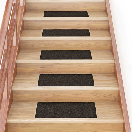 Vidaxl Treppenmatten selbstadhäsiv 15 Teile 60x25 cm dunkelbrauner Rechteck