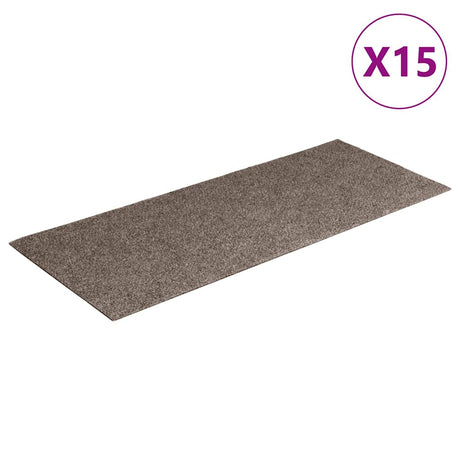 Vidaxl Treppenmatten selbstadhäsiv 15 Teile 60x25 cm beige rechteckig
