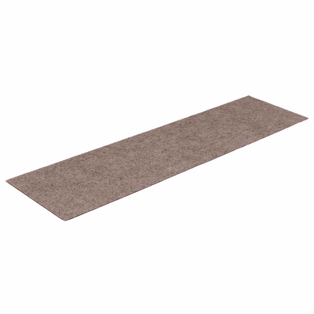 Vidaxl Treppenmatten selbstadhäsiv 15 Teile 76x20 cm hellbraun rechteckig