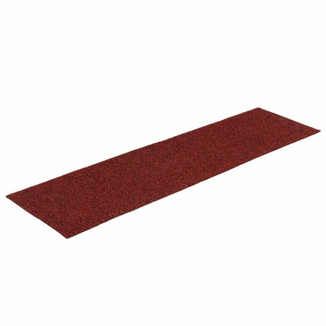 Vidaxl -Treppenmatten Selbstadhäsiv 15 Teile 76x20 cm Bordeaux rot rechteckig