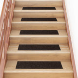 Vidaxl Treppenmatten selbstadhäsiv 15 Teile 76x20 cm dunkelbraun Rechteck