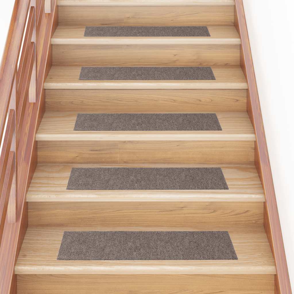Vidaxl Treppenmatten selbstadhäsiv 15 Teile 76x20 cm beige rechteckig