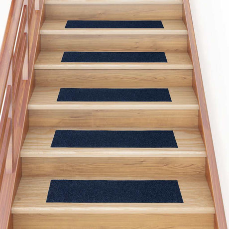 Vidaxl Treppenmatten Selbstadhäsiv 15 Teile 76x20 cm rechteckige Marineblau
