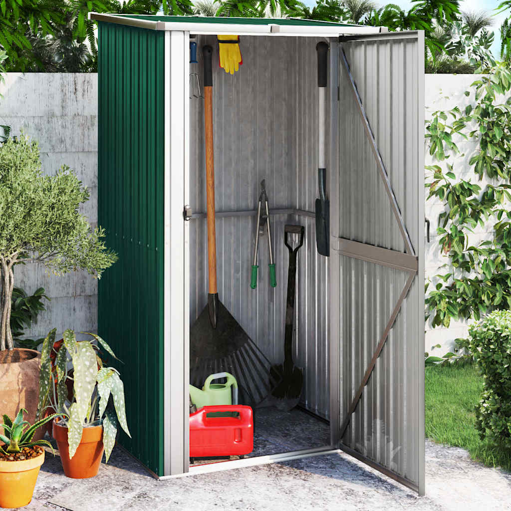 Vidaxx Gartenhaus grün 118,5x97x209,5 cm verzinkter Stahl