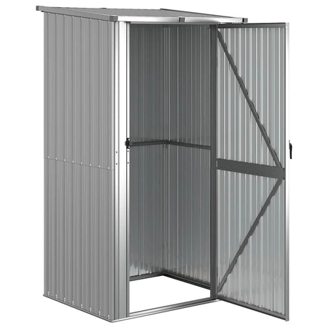 Vidaxl Garden Shed 118.5x97x209.5 cm verzinkter Stahl grau