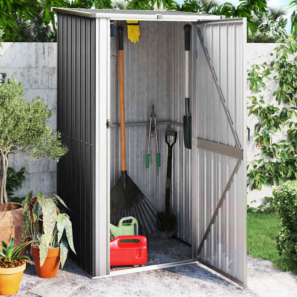 Vidaxl Garden Shed 118.5x97x209.5 cm verzinkter Stahl -Anthrazit