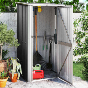 Vidaxl Garden Shed 118.5x97x209.5 cm verzinkter Stahl -Anthrazit