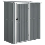 Vidaxl Garden Shed 180.5x97x209.5 cm verzinkter Stahl grau