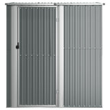 Vidaxl Garden Shed 180.5x97x209.5 cm verzinkter Stahl grau