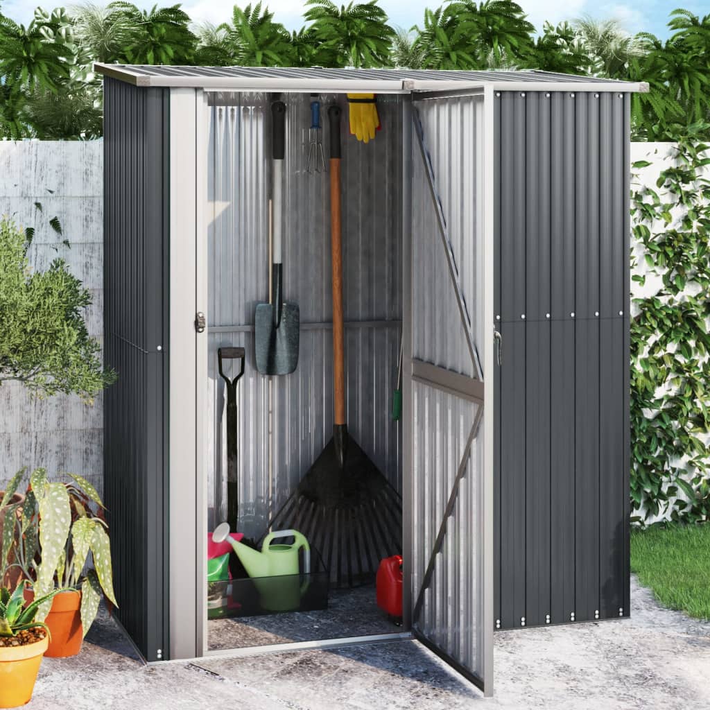 VidaXL Gartenhaus 180,5 x 97 x 209,5 cm, verzinkter Stahl, Anthrazit