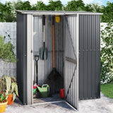 VidaXL Gartenhaus 180,5 x 97 x 209,5 cm, verzinkter Stahl, Anthrazit