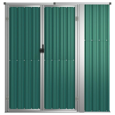 Vidaxl Garden Shed 161x89x161 cm verzinkter Stahlgrün