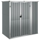 Vidaxl Garden Shed 161x89x161 cm verzinkter Stahl grau