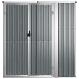 Vidaxl Garden Shed 161x89x161 cm verzinkter Stahl grau