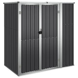Vidaxl Garden Shed 161x89x161 cm verzinkter Stahl -Anthrazit -Gelenter