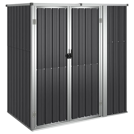 Vidaxl Garden Shed 161x89x161 cm verzinkter Stahl -Anthrazit -Gelenter