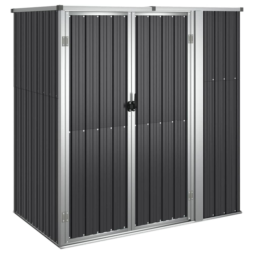 Vidaxl Garden Shed 161x89x161 cm verzinkter Stahl -Anthrazit -Gelenter