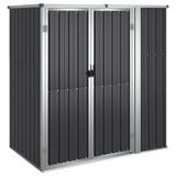 Vidaxl Garden Shed 161x89x161 cm verzinkter Stahl -Anthrazit -Gelenter