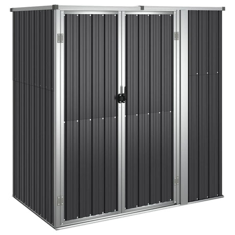 Vidaxl Garden Shed 161x89x161 cm verzinkter Stahl -Anthrazit -Gelenter