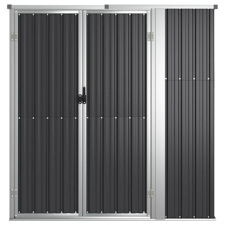 Vidaxl Garden Shed 161x89x161 cm verzinkter Stahl -Anthrazit -Gelenter