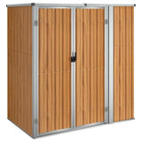 Vidaxl Garden Shed 161x89x161 cm verzinkter Stahlbraun
