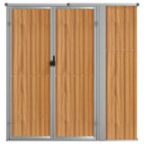 Vidaxl Garden Shed 161x89x161 cm verzinkter Stahlbraun