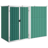 Vidaxl Garden Shed 225x89x161 cm verzinkter Stahlgrün