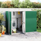 Vidaxl Garden Shed 225x89x161 cm verzinkter Stahlgrün