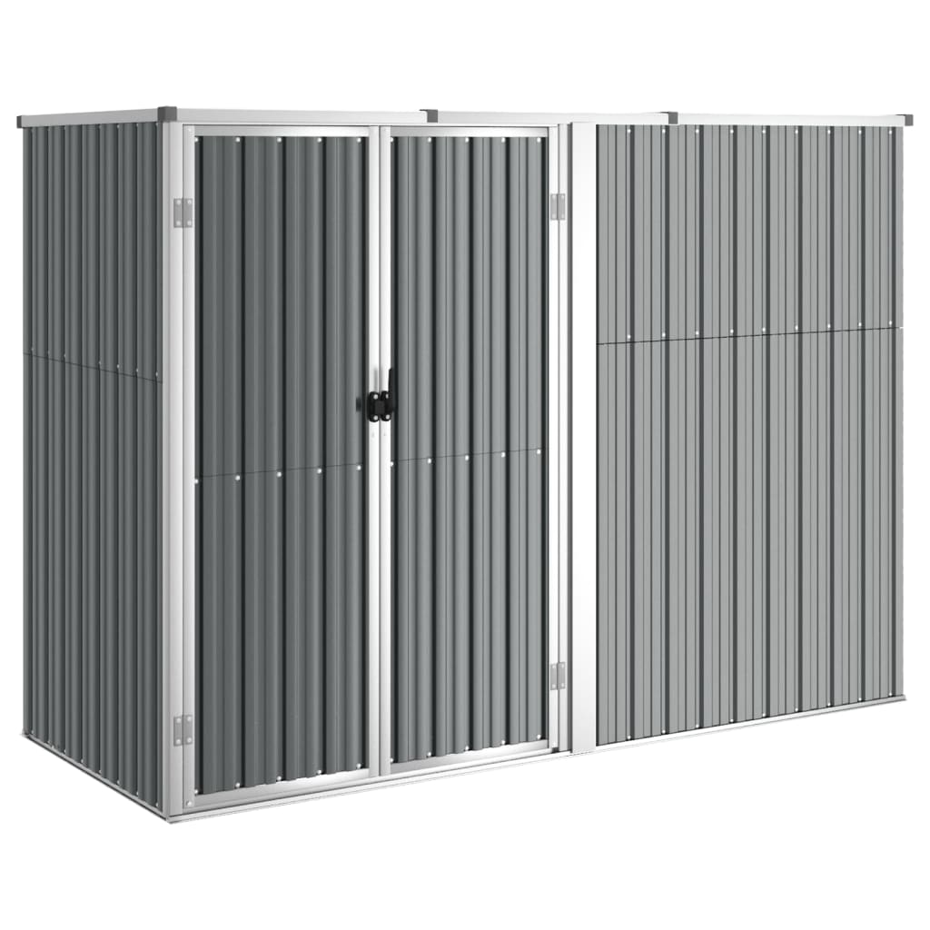 VidaXL Gartenhaus 225x89x161 cm verzinkter Stahl grau