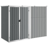 VidaXL Gartenhaus 225x89x161 cm verzinkter Stahl grau