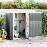 VidaXL Gartenhaus 225x89x161 cm verzinkter Stahl grau