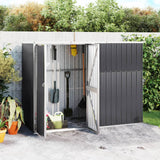 Vidaxl Garden Shed 225x89x161 cm verzinkter Stahl -Anthrazit -Gelenkt