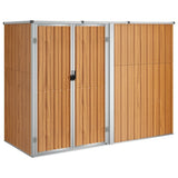 Vidaxl Garden Shed 225x89x161 cm verzinkter Stahlbraun