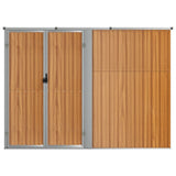 Vidaxl Garden Shed 225x89x161 cm verzinkter Stahlbraun