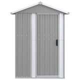 Vidaxl Garden Shed 126x97.5x177 cm verzinkter Stahl grau