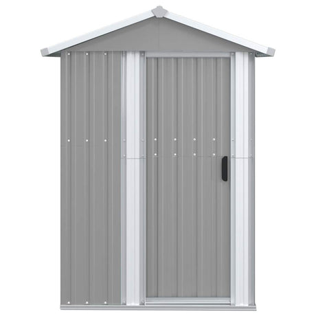 Vidaxl Garden Shed 126x97.5x177 cm verzinkter Stahl grau