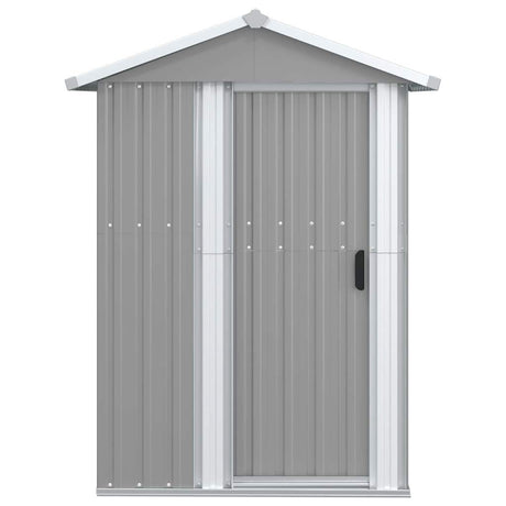 Vidaxl Garden Shed 126x97.5x177 cm verzinkter Stahl grau