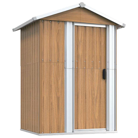 Vidaxx Gartenhaus braun 126x97,5x177 cm verzinkter Stahl